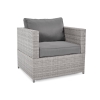 MALAGA COMFORT Set de grădină cu 4 locuri din technorattan - gri