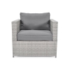 MALAGA COMFORT Set de grădină cu 4 locuri din technorattan - gri