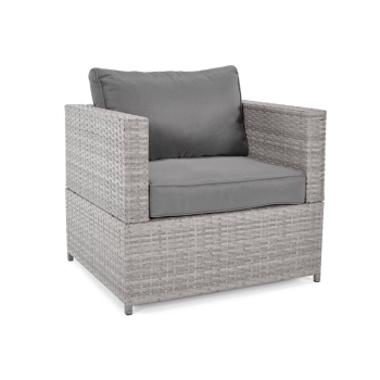 MALAGA COMFORT Set de grădină cu 4 locuri din technorattan - gri