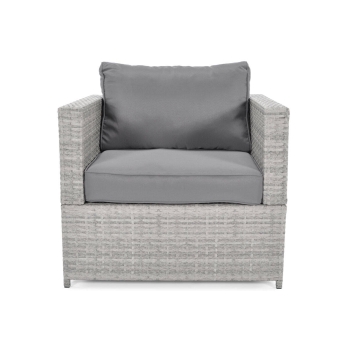 MALAGA COMFORT Set de grădină cu 4 locuri din technorattan - gri