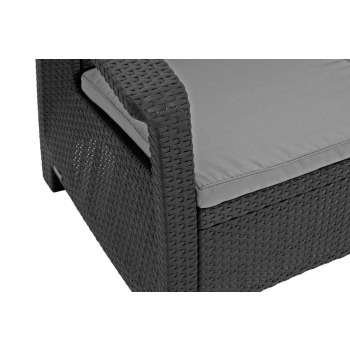 CORFU Max Love Seat Canapea de grădină cu 3 locuri - grafit