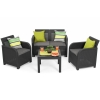 Mobilier de grădină ROSALIE SET 4 locuri - grafit