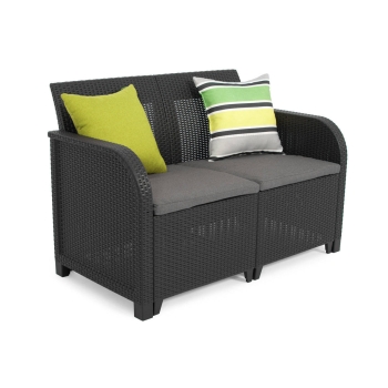 Mobilier de grădină ROSALIE SET 4 locuri - grafit