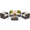 Technoratan Set de grădină cu 4 locuri MALAGA COMFORT - maro