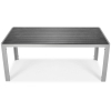 Masă mare de grădină pentru 8 persoane din aluminiu MODENA 180 x 90 cm - negru