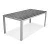 Masă mare de grădină pentru 8 persoane din aluminiu MODENA 180 x 90 cm - negru