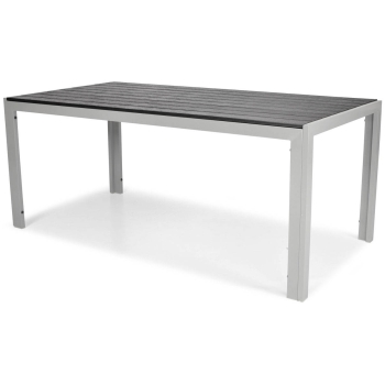 Masă mare de grădină pentru 8 persoane din aluminiu MODENA 180 x 90 cm - negru