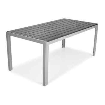 Masă mare de grădină pentru 8 persoane din aluminiu MODENA 180 x 90 cm - negru