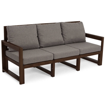 MALTA Set de mobilier de grădină cu 5 locuri - maro închis/grafit