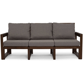 MALTA Set de mobilier de grădină cu 5 locuri - maro închis/grafit