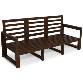 MALTA Set de mobilier de grădină cu 5 locuri - maro închis/grafit