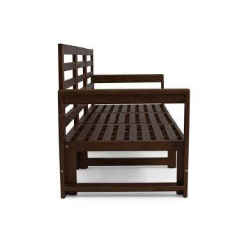 MALTA Set de mobilier de grădină cu 5 locuri - maro închis/grafit