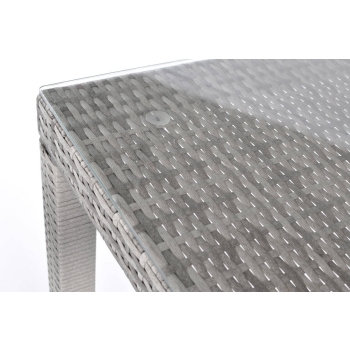 Masă de grădină Technorattan pentru 6 persoane MALAGA 150 x 90 cm - gri