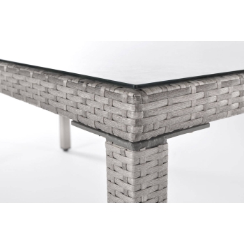 Masă de grădină Technorattan pentru 6 persoane MALAGA 150 x 90 cm - gri