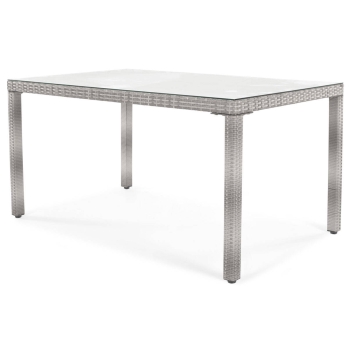 Masă de grădină Technorattan pentru 6 persoane MALAGA 150 x 90 cm - gri