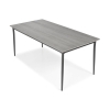 Masă de grădină BOSANO din aluminiu 180 x 90 cm - negru