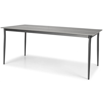 Masă de grădină BOSANO din aluminiu 180 x 90 cm - negru