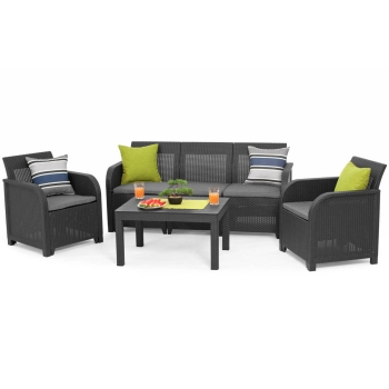 Mobilier de grădină ROSALIE SET MAX 5 locuri - grafit