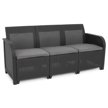 Mobilier de grădină ROSALIE SET MAX 5 locuri - grafit