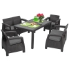 CORFU FIESTA II Set canapea cu 6 locuri - grafit