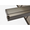 Masă mare de grădină pentru 8 persoane din aluminiu MODENA 180 x 90 cm - maro