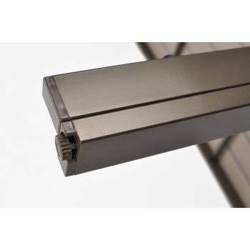 Masă mare de grădină pentru 8 persoane din aluminiu MODENA 180 x 90 cm - maro