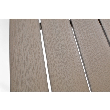 Masă mare de grădină pentru 8 persoane din aluminiu MODENA 180 x 90 cm - maro