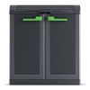 Coș de reciclare KIS MOBY cu 3 camere - grafit