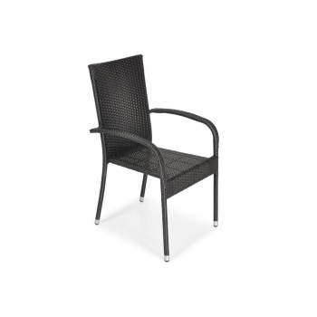 Technorattan Set de grădină cu 8 locuri MALAGA negru