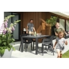 Masă de grădină din plastic cu 6 locuri JULIE 150 x 90 cm - cappuccino