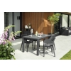 Masă de grădină din plastic cu 6 locuri JULIE 150 x 90 cm - cappuccino