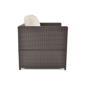 MALAGA COMFORT MAX Set de grădină cu 5 locuri în technorattan - maro