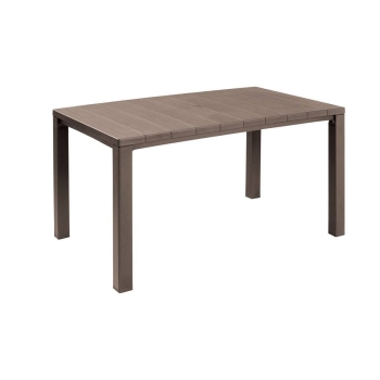 Masă de grădină din plastic cu 6 locuri JULIE 150 x 90 cm - cappuccino