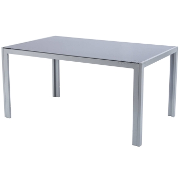 Mobilier de grădină pliabil din aluminiu VENECE Masă și 6 scaune - Argintiu