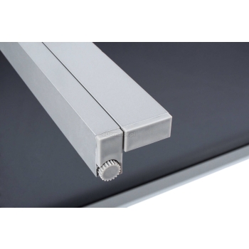 Mobilier de grădină pliabil din aluminiu VENECE Masă și 6 scaune - Argintiu