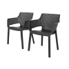 Set de mobilier de grădină pentru 8 persoane EVA + masă JULIE - grafit