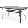 Set de mobilier de grădină PORTO - masă și 6 scaune - negru