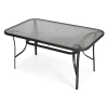 Set de mobilier de grădină PORTO - masă și 6 scaune - negru