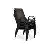 Set de mobilier de grădină PORTO - masă și 6 scaune - negru