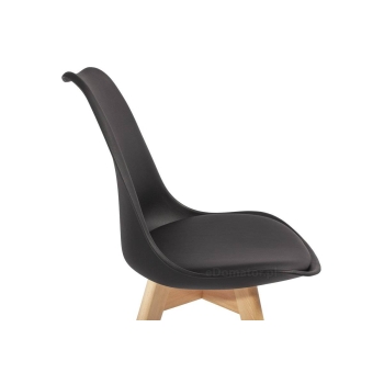 Scaun de sufragerie DSW DAW Eames BOLONIA - negru cu pernă