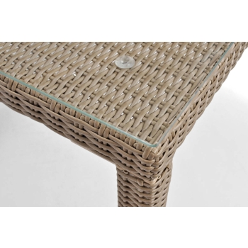 Masă de grădină Technorattan MALAGA 150 x 90 cm - bej închis
