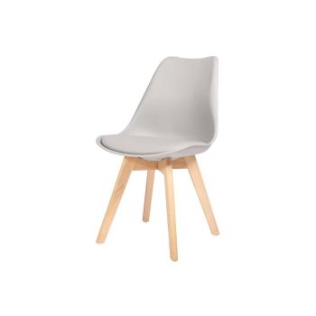 Scaun de sufragerie DSW DAW Eames BOLONIA - gri cu pernă