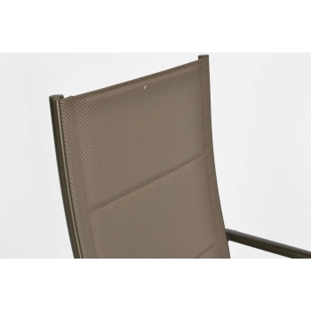 Mobilier de grădină pliabil din aluminiu MODENA Masă și 6 scaune - maro