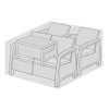 CORFU SET și capac de mobilă BOX 150 x 150 x 82 cm