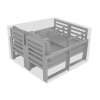 CORFU SET și capac de mobilă BOX 150 x 150 x 82 cm