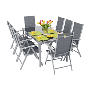 Mobilier de grădină din aluminiu WENECJA MAX Masă 180cm și 8 scaune