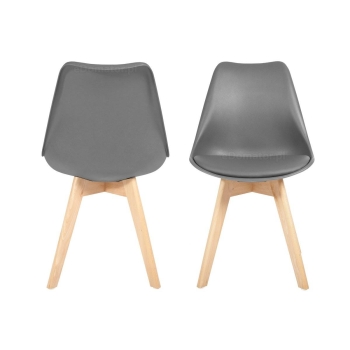Scaun de sufragerie DSW DAW Eames BOLONIA - grafit cu pernă