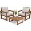 Set de mobilier de balcon MALTA pentru 2 persoane - maro/gri