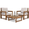 Set de mobilier de balcon MALTA pentru 2 persoane - maro/gri