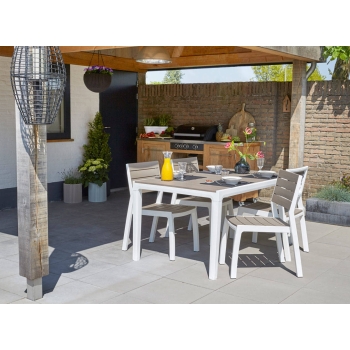 Masă de grădină cu 6 locuri HARMONY 160 x 90 cm - cappuccino